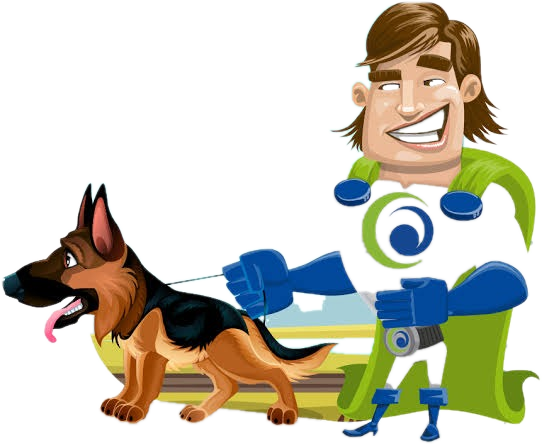 Mascota de Colasistencia junto a su perro asegurado